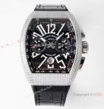 Swiss Grade 1 Replica Franck Muller Vanguard Classical Chronograph Seagull 7750 Watch Diamond Case